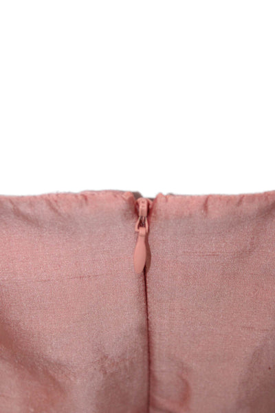 Jenny Yoo Collection Women A-Line Silk Sundress Pink Tie Sleeveless Size 8