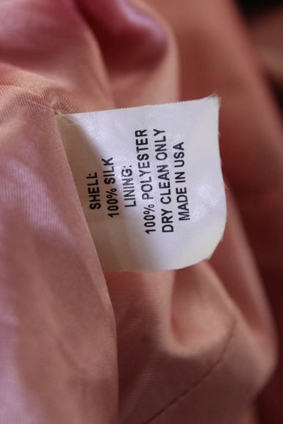 Jenny Yoo Collection Women A-Line Silk Sundress Pink Tie Sleeveless Size 8