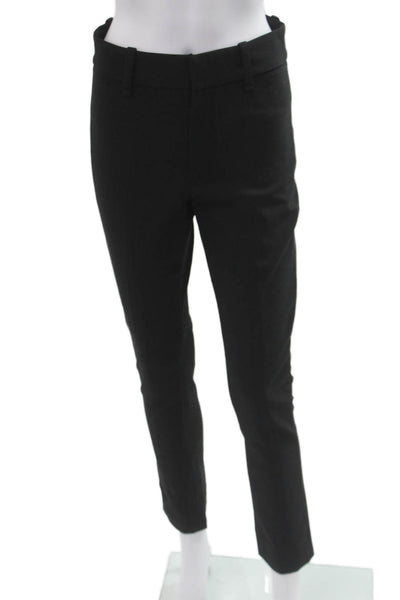 Vince Womens Ankle Dress Pants Black Button Solid Classic Size 4