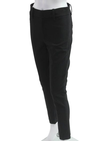 Vince Womens Ankle Dress Pants Black Button Solid Classic Size 4