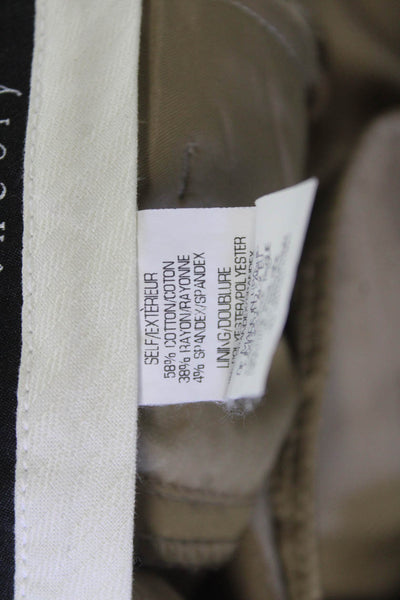 Theory Mens Bermuda Chino Shorts Beige Cotton Blend Size 8