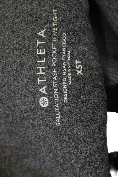 Athleta Womens Ankle Capri Camouflage Leggings Dark Gray Size XS