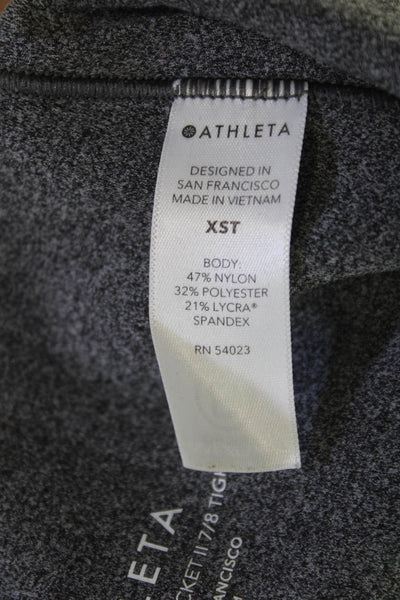 Athleta Womens Ankle Capri Camouflage Leggings Dark Gray Size XS
