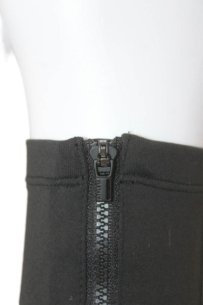 Athleta Women Ankle Jeggings Black Biker Zip Nylon Spandex Size XS