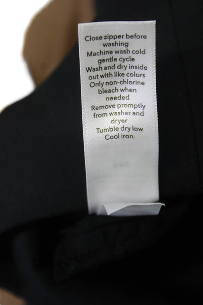 Athleta Women Ankle Jeggings Black Biker Zip Nylon Spandex Size XS