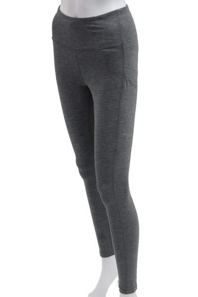 Athleta Womens Petite Gray Capri Leggings 76% Polyester 24% Spandex Size XS