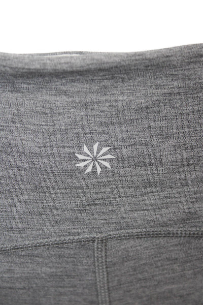 Athleta Womens Petite Gray Capri Leggings 76% Polyester 24% Spandex Size XS