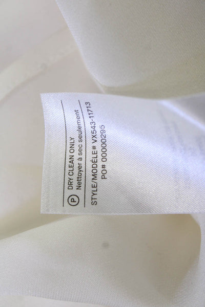 Vince Women Silk High Neck Blouse White Size XS
