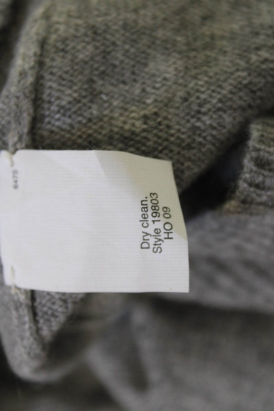 J Crew Women Pullover 100% Cashmere Sweater Gray Mock Neck Long Sleeve Size XS