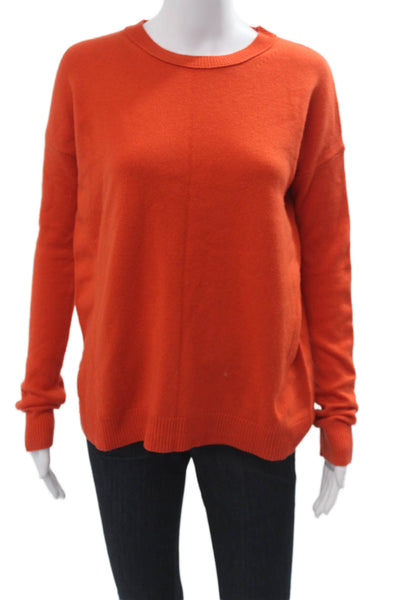 Banana Republic Women Pullover Cashmere Sweater Crew Neck Orange Size XS