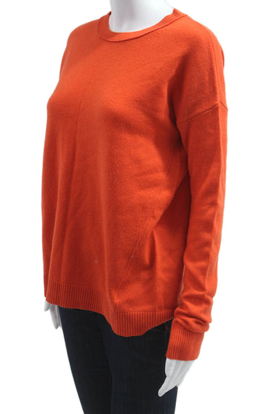 Banana Republic Women Pullover Cashmere Sweater Crew Neck Orange Size XS