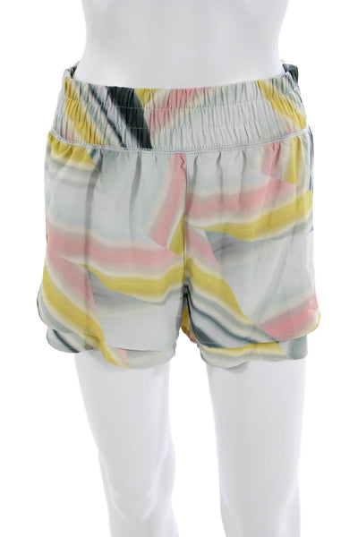 Calia Unisex Striped Gray Beach Shorts Size S