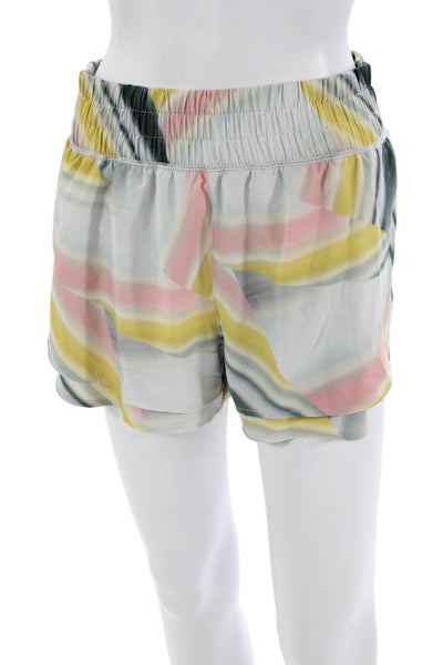 Calia Unisex Striped Gray Beach Shorts Size S
