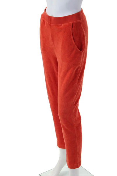 Kule Women Cropped Sweatpants Orange 83% Cotton Size XS