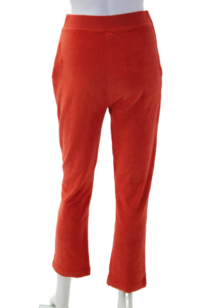 Kule Women Cropped Sweatpants Orange 83% Cotton Size XS
