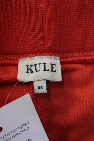 Kule Women Cropped Sweatpants Orange 83% Cotton Size XS