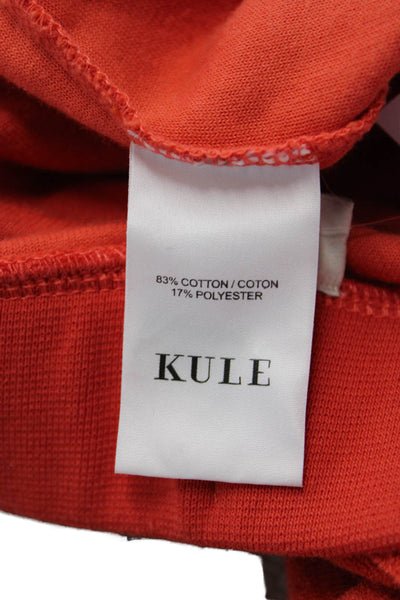 Kule Women Cropped Sweatpants Orange 83% Cotton Size XS