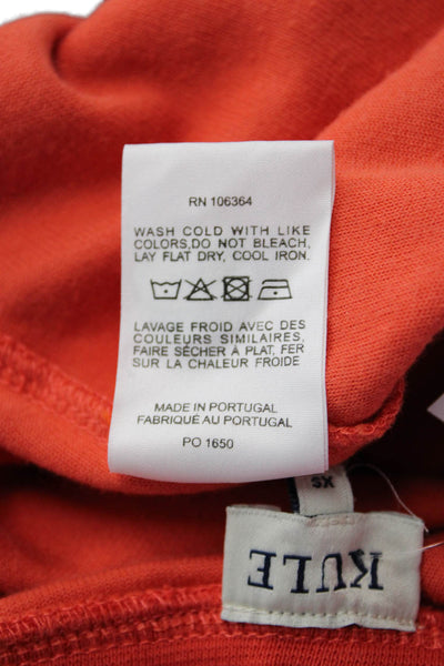 Kule Women Cropped Sweatpants Orange 83% Cotton Size XS