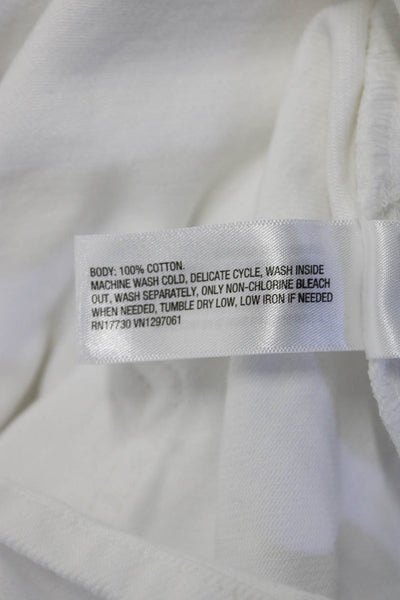 Universal Thread Womens White Cotton Short Sleeve Romper Collar Size XL