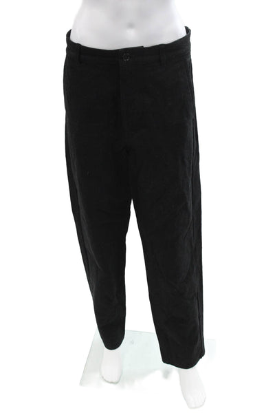COS Mens Cropped Dress Pants Black Button Solid Classic Size 6