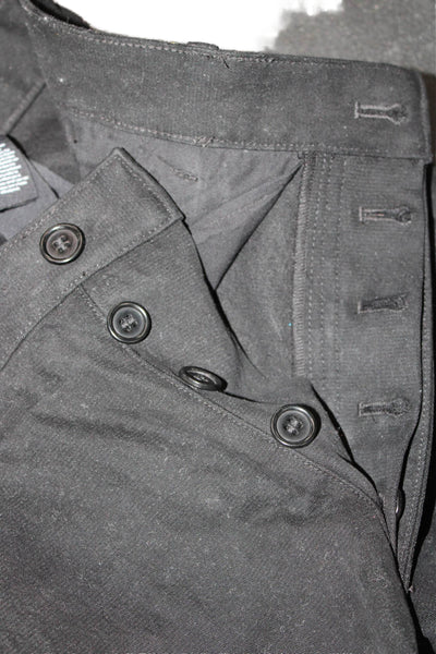 COS Mens Cropped Dress Pants Black Button Solid Classic Size 6