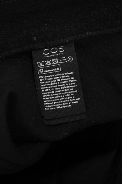 COS Mens Cropped Dress Pants Black Button Solid Classic Size 6