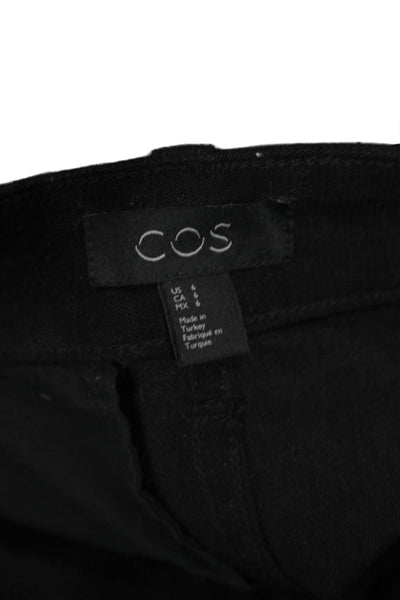 COS Mens Cropped Dress Pants Black Button Solid Classic Size 6