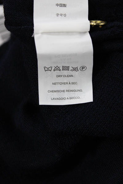 J Crew Womens Basic Merino Wool Dark Blue Crew Neck Sleeveless Tank Size M