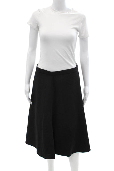 M&S Collection Women A-Line Skirt Black Knee Length Size 40