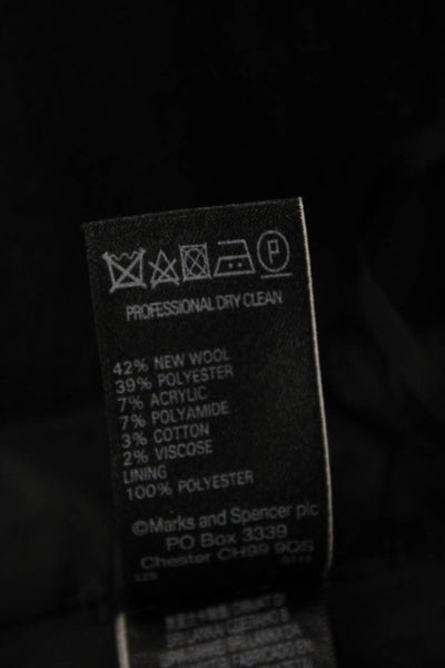 M&S Collection Women A-Line Skirt Black Knee Length Size 40