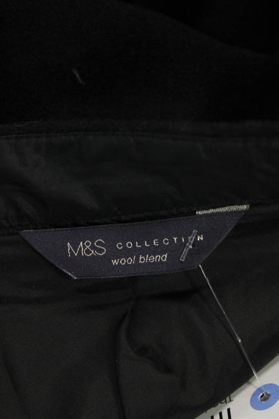 M&S Collection Women A-Line Skirt Black Knee Length Size 40