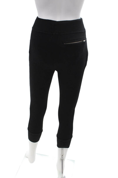 Sincerely Jules Women Cropped Jogger Sweatpants Black Cotton Size 2XS