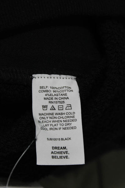 Sincerely Jules Women Cropped Jogger Sweatpants Black Cotton Size 2XS