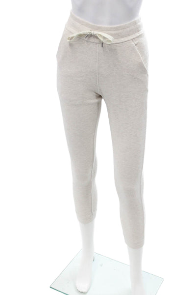 Lululemon Womens Ankle Jogger Sweatpants Beige Drawstring Size 0