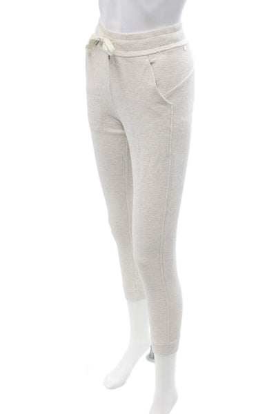 Lululemon Womens Ankle Jogger Sweatpants Beige Drawstring Size 0