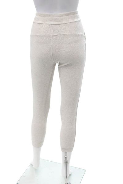 Lululemon Womens Ankle Jogger Sweatpants Beige Drawstring Size 0