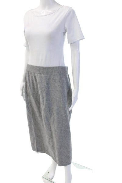 MNG Womens Straight Pencil Skirt Gray Long Solid Size XL