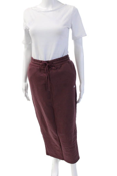 Kith Women Brown Long Straight Pencil Skirt 100% Cotton Solid Size S