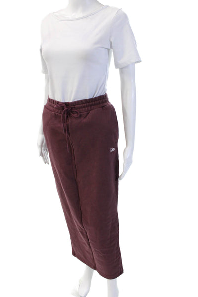 Kith Women Brown Long Straight Pencil Skirt 100% Cotton Solid Size S