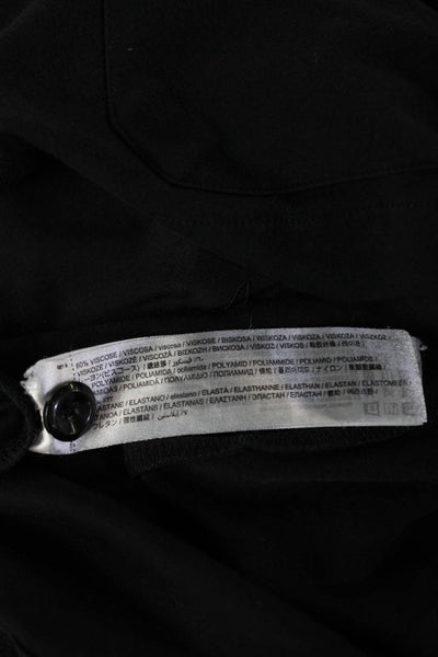 MNG Unisex Black Collared Army Button Long Sleeve Polyester Jacket Size L