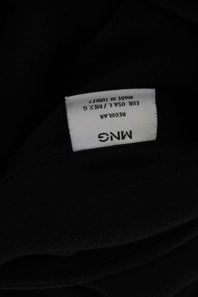 MNG Unisex Black Collared Army Button Long Sleeve Polyester Jacket Size L