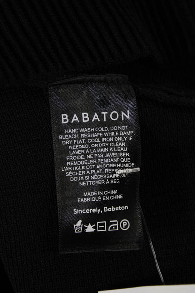 Babaton Womens Cropped Tank Square Neck Black Size XL