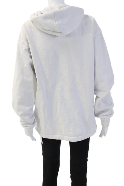 Madhappy Unisex Pullover Hoodie White 100% Cotton Graphic Drawstring 90s Size M