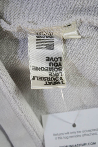 Madhappy Unisex Pullover Hoodie White 100% Cotton Graphic Drawstring 90s Size M