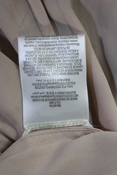 BCBG Max Azria Women Beige Sleeveless Blouse 100% Polyester Size XS