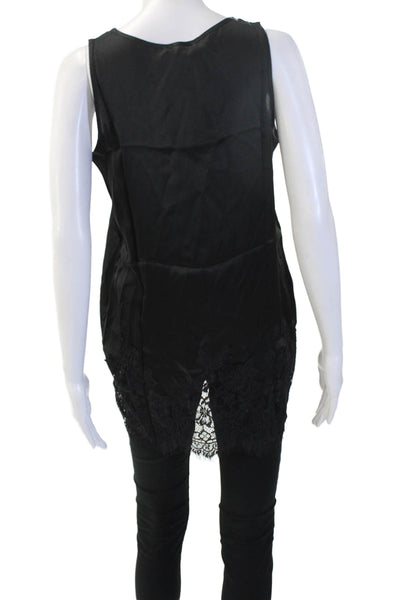 Gold Hawk Womens Black V Neck Sleeveless Tunic Bohemian Size XS