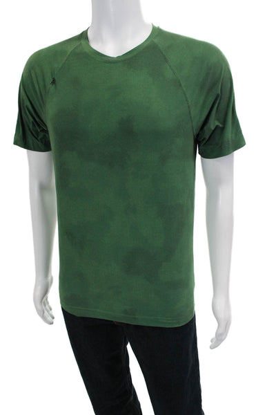 Rhone Mens Short Sleeve Crew Neck Solid Green Army T-Shirt Size S