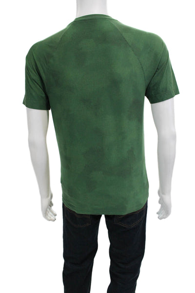 Rhone Mens Short Sleeve Crew Neck Solid Green Army T-Shirt Size S