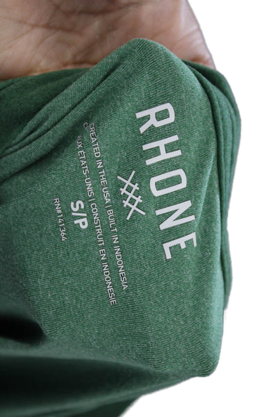 Rhone Mens Short Sleeve Crew Neck Solid Green Army T-Shirt Size S