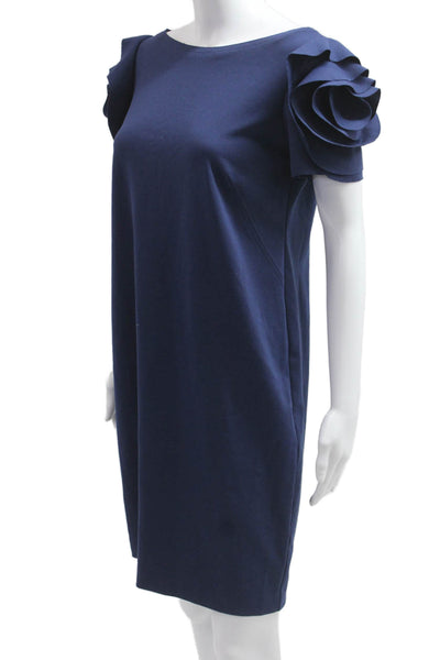 Pietro Brunelli Women Maternity Shift Dress Dark Blue Knee Length Zip Size S